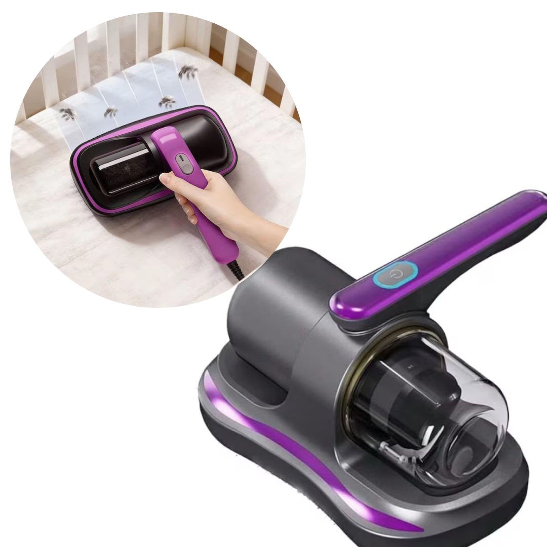 Aspirator Antiacarieni Cu Sterilizare UV | 100W | Rezervor 250ml | Aspiratie Puternica | Ergonomic | Pentru Pat Saltea Canapea