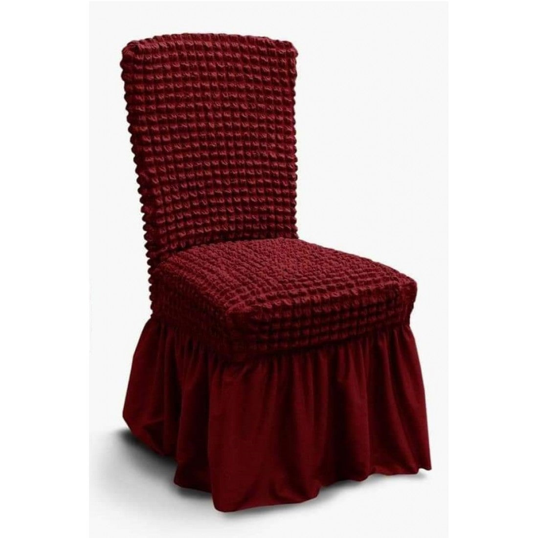 Set 6 Huse Scaune cu Volane Grena