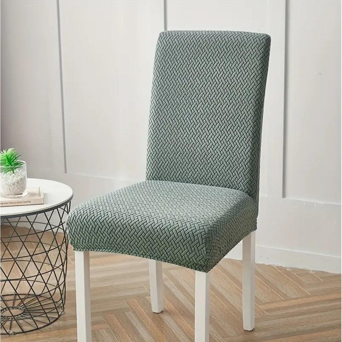 Set 6 Huse Scaune Gri Deschis Carla