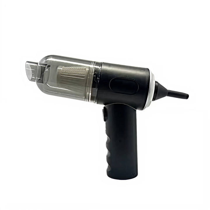 Aspirator Auto Portabil Fara Fir 3 in 1 | 120W 12000Pa | Baterie 4000mAh 30 Min | Functie Aspirare si Suflare | 4 Duze Incluse | Negru