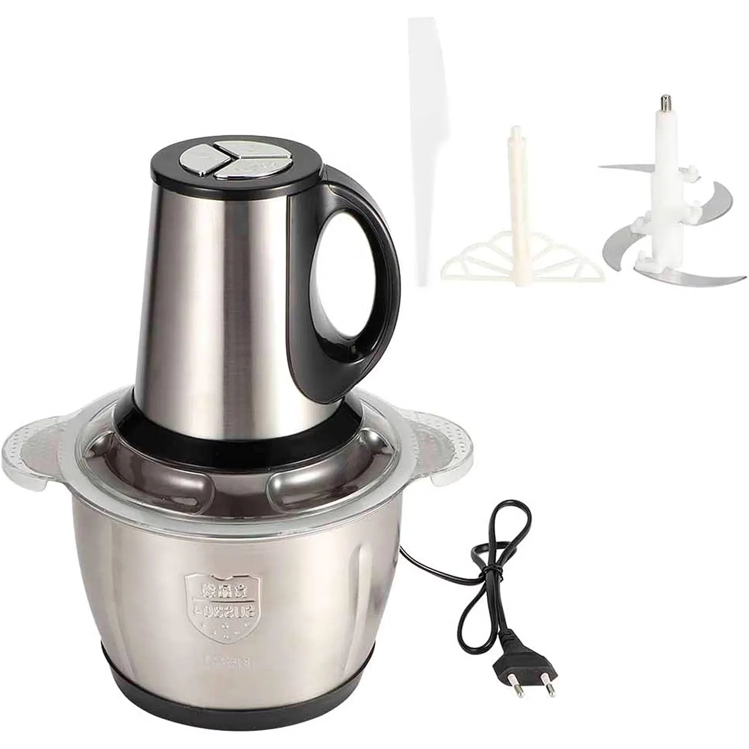 Tocator electric 1000W, 3L cu 4 lame din inox pentru carne, legume si alte alimente