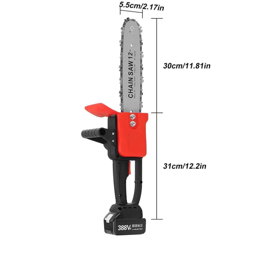 Drujbă cu Lanț 12 Inch, 48V, 2 Acumulatori Lithium, 1200W, 4800RPM