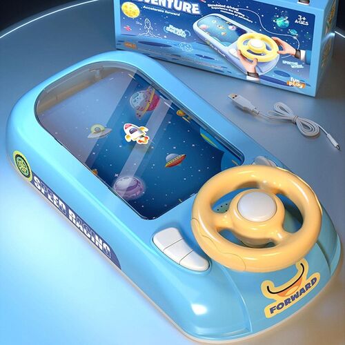 Jucarie Tip Simulator Cu Volan Realistica Curse de Galaxy Pilot Pentru Copii 22 x 44 x 14 cm