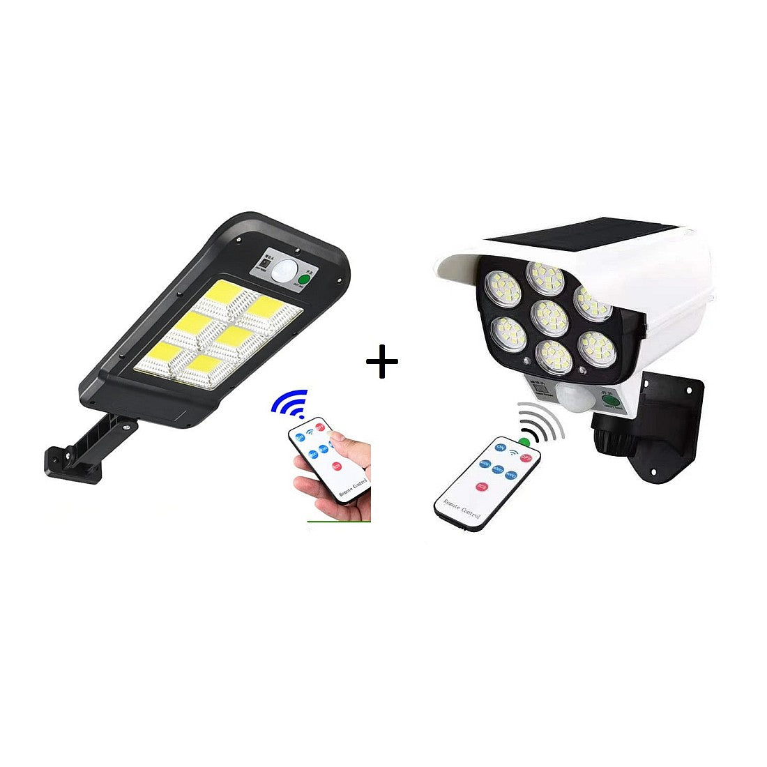 Set Lampa stradala cu 6 casete luminoase + Camera falsa cu incarcare solara
