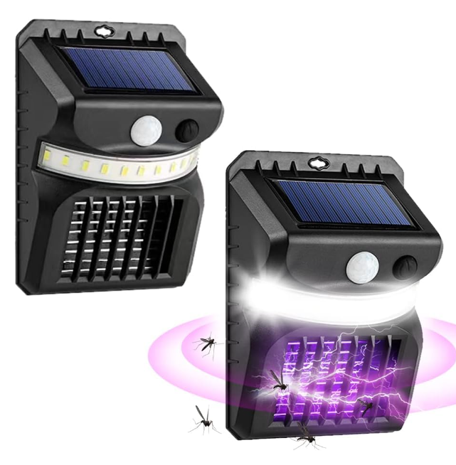 1 + 1 PROMO - Lampa solara cu luminare led RGB + lampa anti-insecte