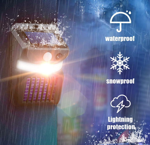 1 + 1 PROMO - Lampa solara cu luminare led RGB + lampa anti-insecte