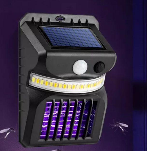 1 + 1 PROMO - Lampa solara cu luminare led RGB + lampa anti-insecte