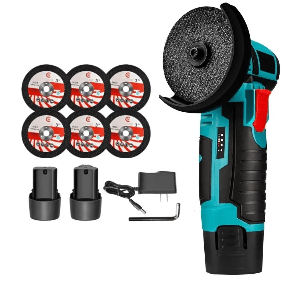 Mini Polizor Flex Unghiular Portabil 36V 19500RPM 2 Acumulatori 2Ah 5 Discuri de Tăiere