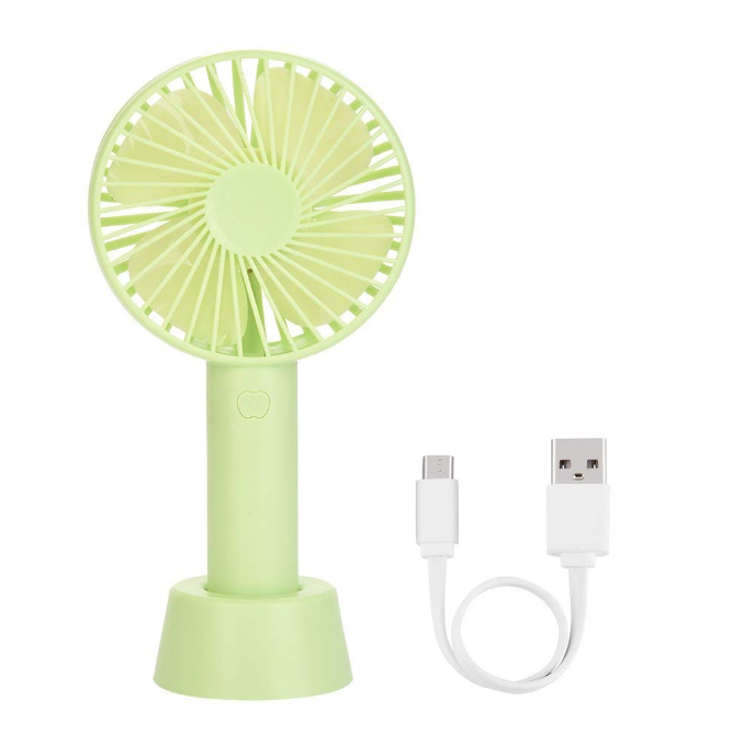 Mini ventilator portabil, cu acumulator, incarcare USB, putere 2W, din ABS
