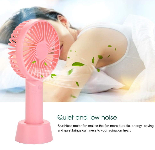 Mini ventilator portabil, cu acumulator, incarcare USB, putere 2W, din ABS