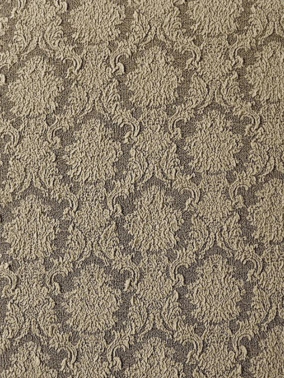 Set 6 Huse Elastice pentru Scaune cu volanas Jacquard, Bej