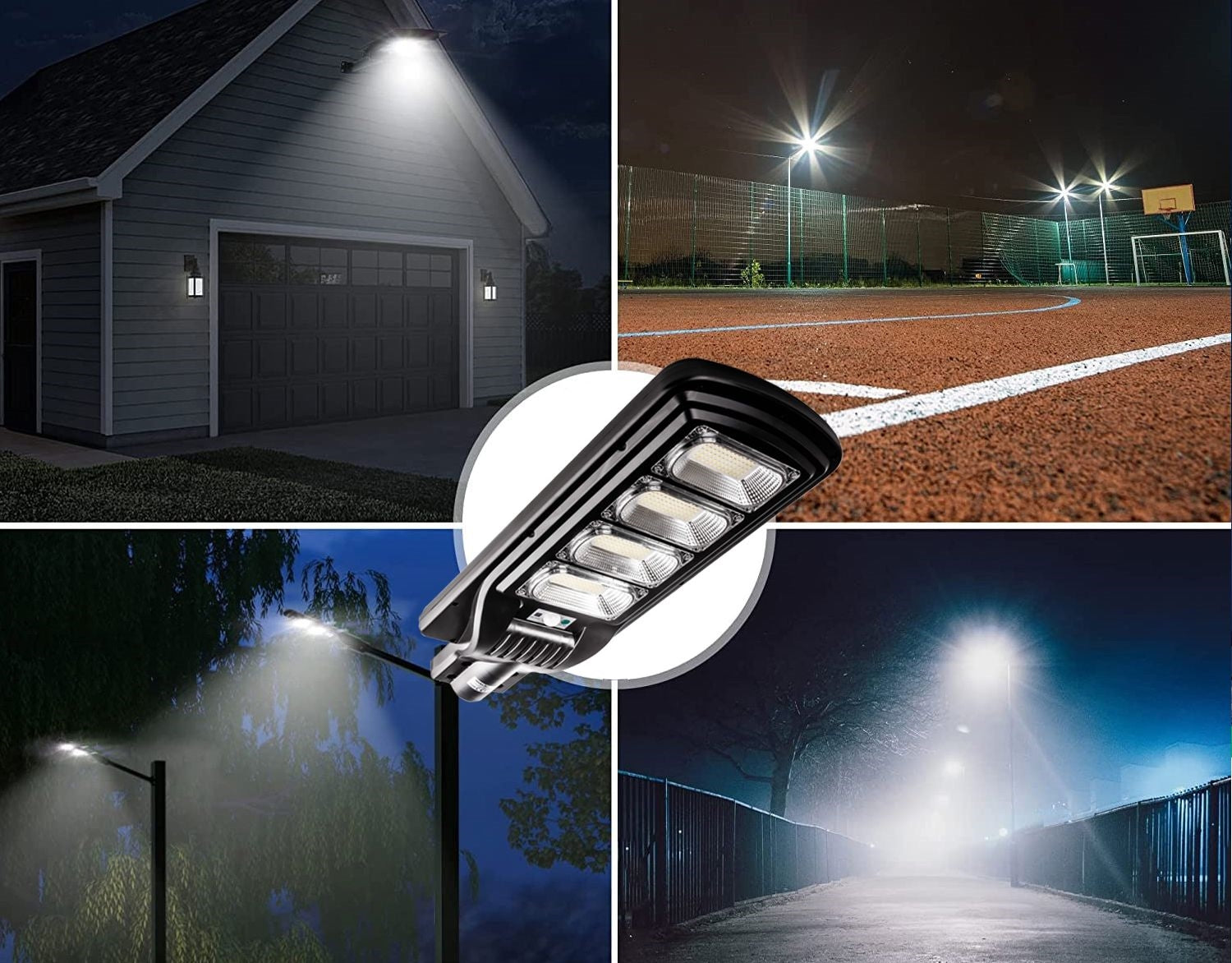 Lampă LED stradală solară dimabilă cu senzor LED/240W/6V 6500K IP65 negru + telecomandă