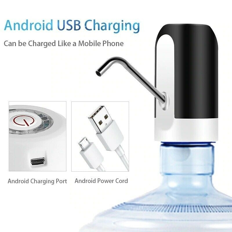 Pompa electrica pentru bidon, dozator, dispenser apa de baut, incarcare USB