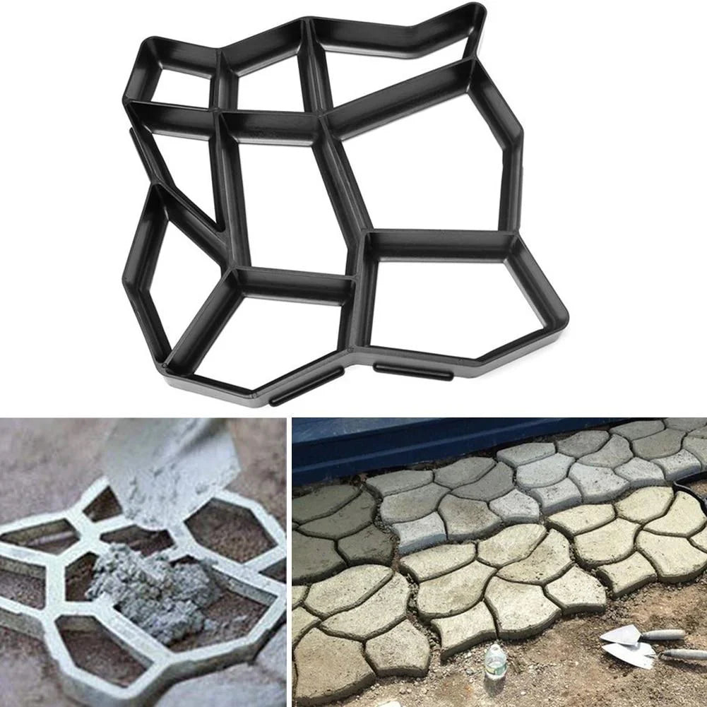 Matrita cu Dale pentru Pavaj Piatra Decorativa, Negru, 32x32x4 cm