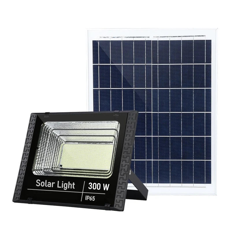 Proiector LED 300W cu panou solar, Solar Light 7500 Lumeni, Telecomanda, Panou Fotovoltaic, Autonomie Mare, Senzor de lumina