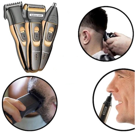 Aparat de ras și tuns, 3 in 1- Grooming Kit, indicator de încărcare