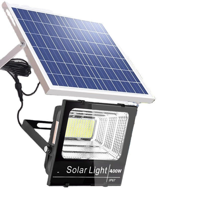 Proiector solar Suntec SSA 400W, 448 LED SMD, telecomanda, panou solar inclus, IP67