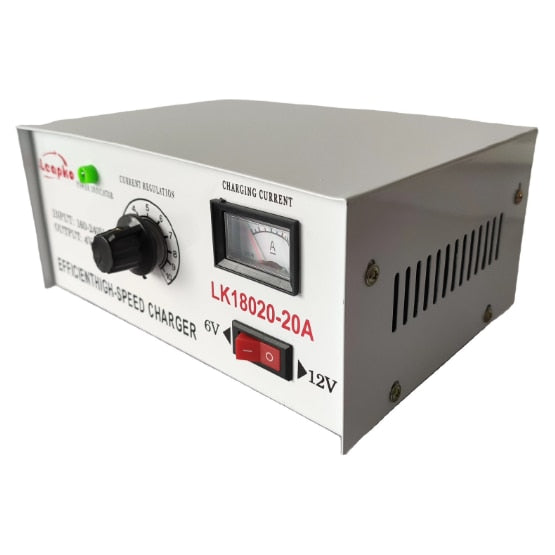 Încărcător de baterie Rockforce, 20A, 6/12V, oprire automată, 220-240V, 50Hz
