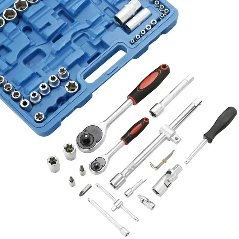 Set Trusa Scule Boxely, 108 Piese, Profesionale, Universale, Otel Turnat, Clichet, Geanta Transport, Crom, 29 x 30 cm