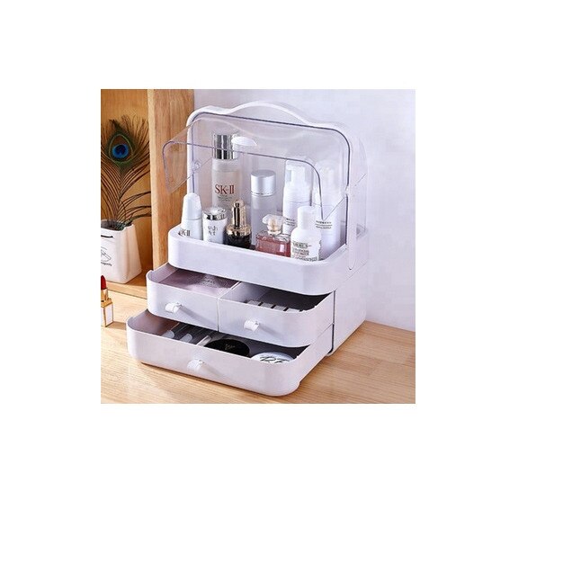 Organizator Produse Cosmetice, Portabil, Rezistent la Apa, 4 Compartimente de Depozitare, 33x27x17 cm