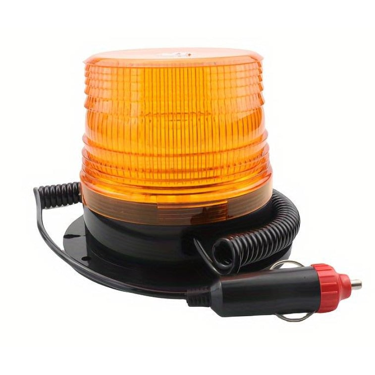 Girofar auto LED 24 leduri 12V lumina galbena prindere magnetica BZRSH