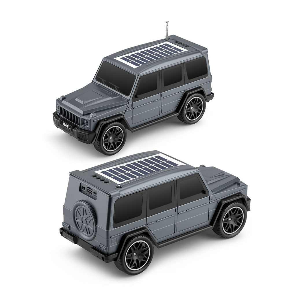 Boxă portabilă Bluetooth Elworld GU-162, design stereo auto, bass puternic, gri, alimentare solară,,,