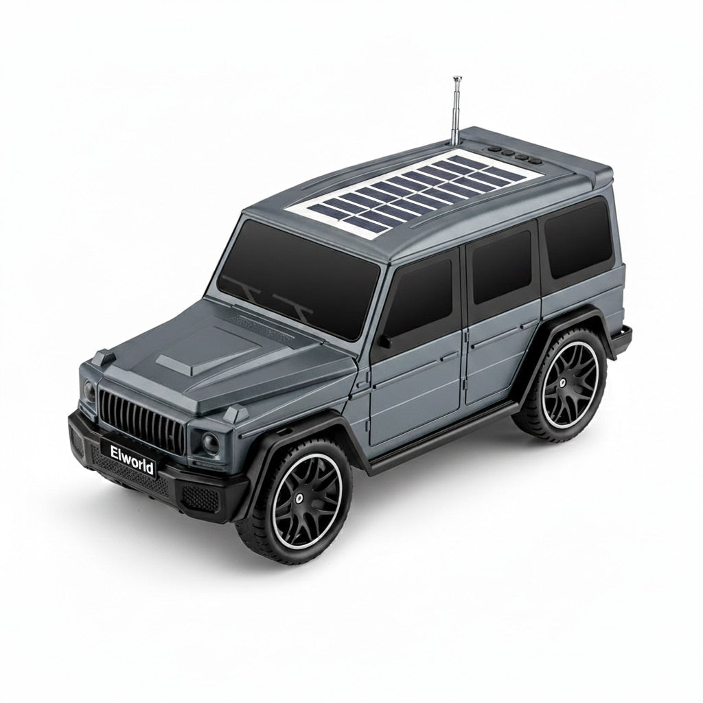 Boxă portabilă Bluetooth Elworld GU-162, design stereo auto, bass puternic, gri, alimentare solară,,,