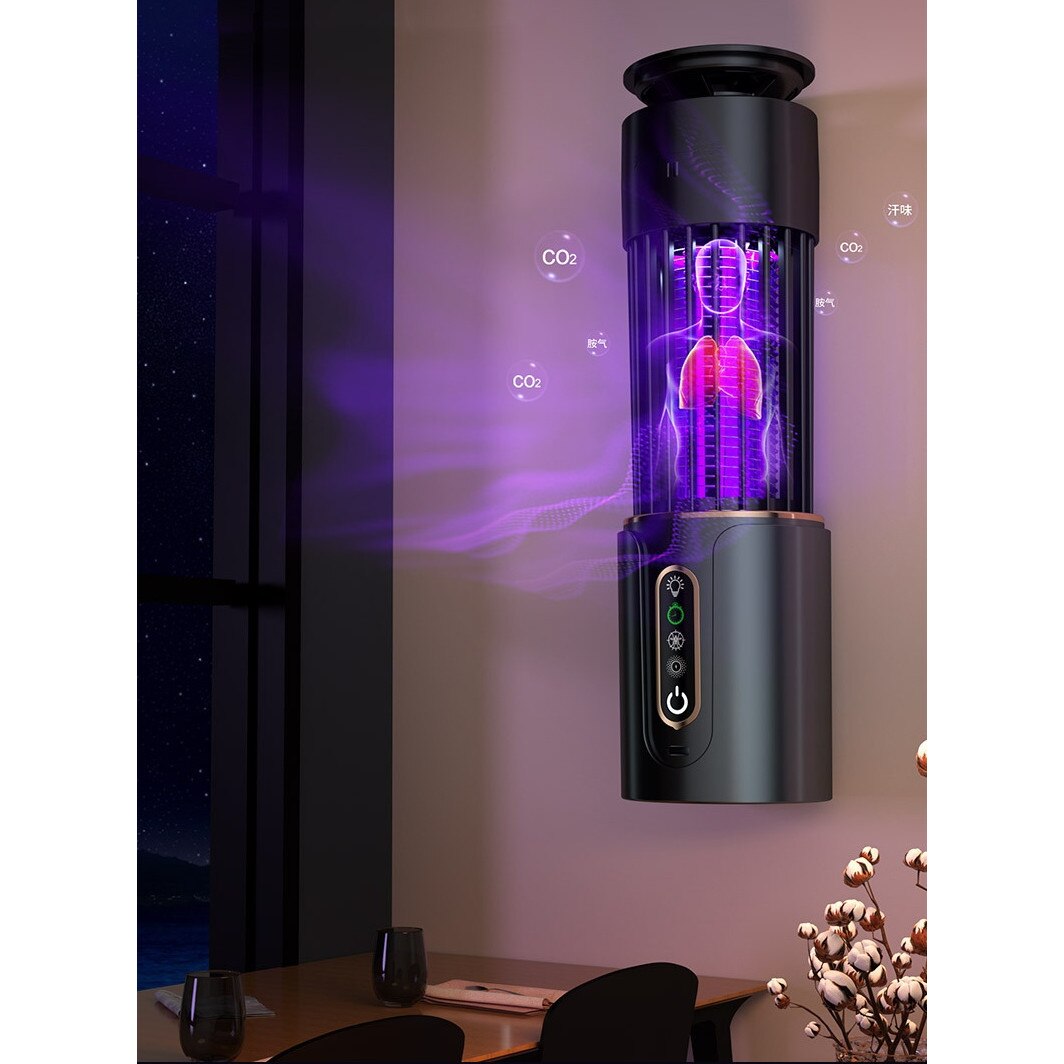 Lampa anti-tantari, 3 temporizatoare, captare tantari, iluminare, USB, 1200mAh, gri