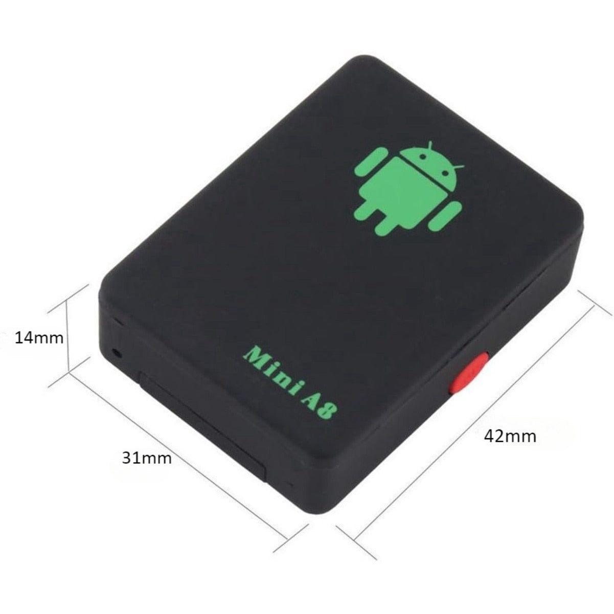 Mini A8 gsm/gprs/gps, Localizator, Notificare apel/SMS, Apel vocal, compact si portabil, durata de viata a bateriei de lunga durata, utilizat pe scara larga, negru