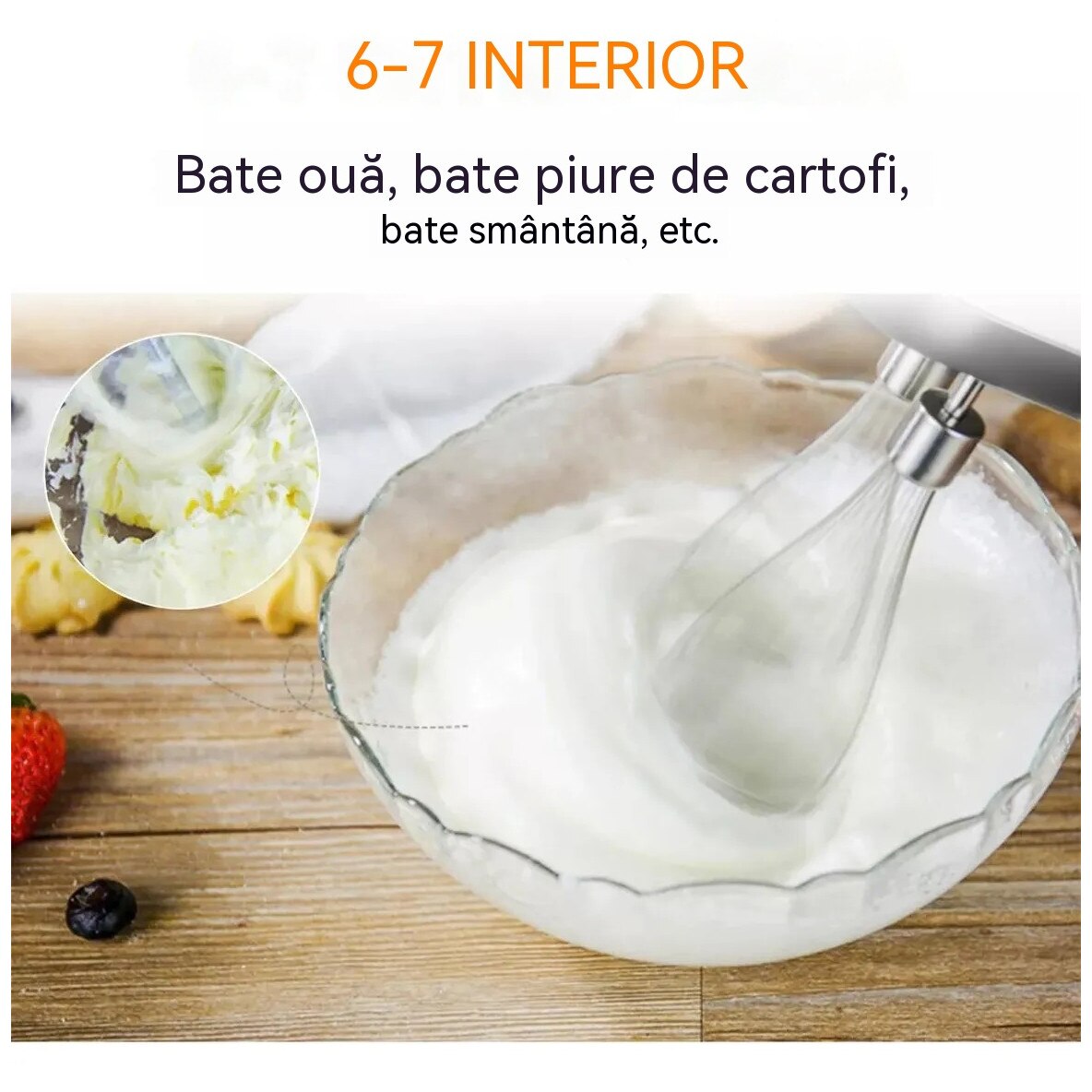 Mixer electric de mana putere de 260W cu 7 viteze