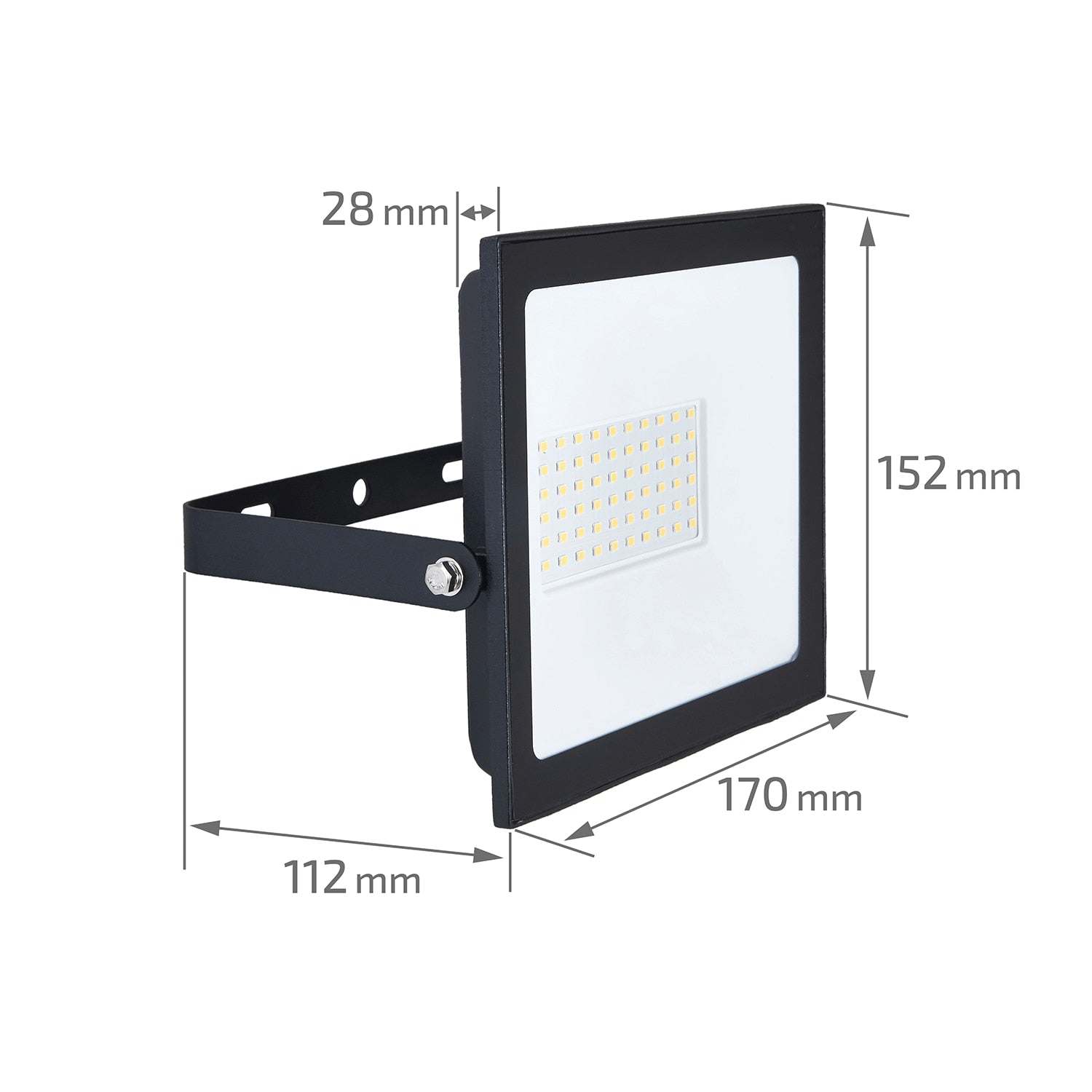 Proiector cu LED, halogen Tiga 50W, negru, alb rece (6500K)