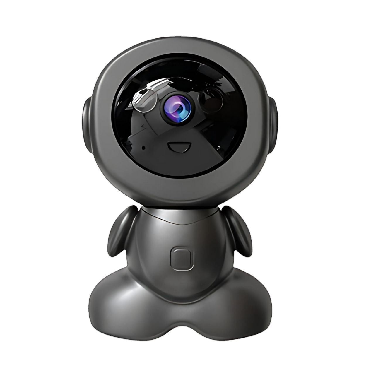 Camera de supraveghere video, forma de robot, Wi-fi, 3MP, Full HD, 1080P, Pan-Tilt 350°, Comunicare bi-directionala, Senzor miscare, Night vision, Supraveghere bebelusi/copii/animale de companie, Interior, Gri antracit/negru, Zocmmi