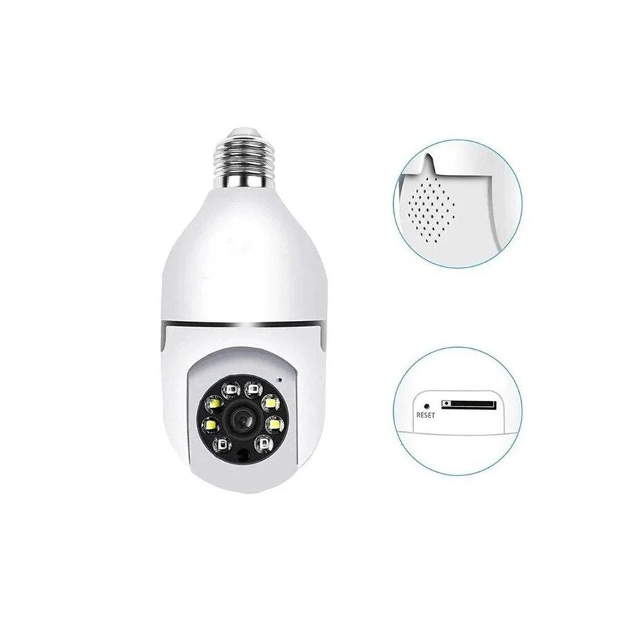 Camera Wifi tip Bec Jortan 2 Megapixeli Instalare Usoara, Rotire 360 Grade, Smart Tracking 9296HJB