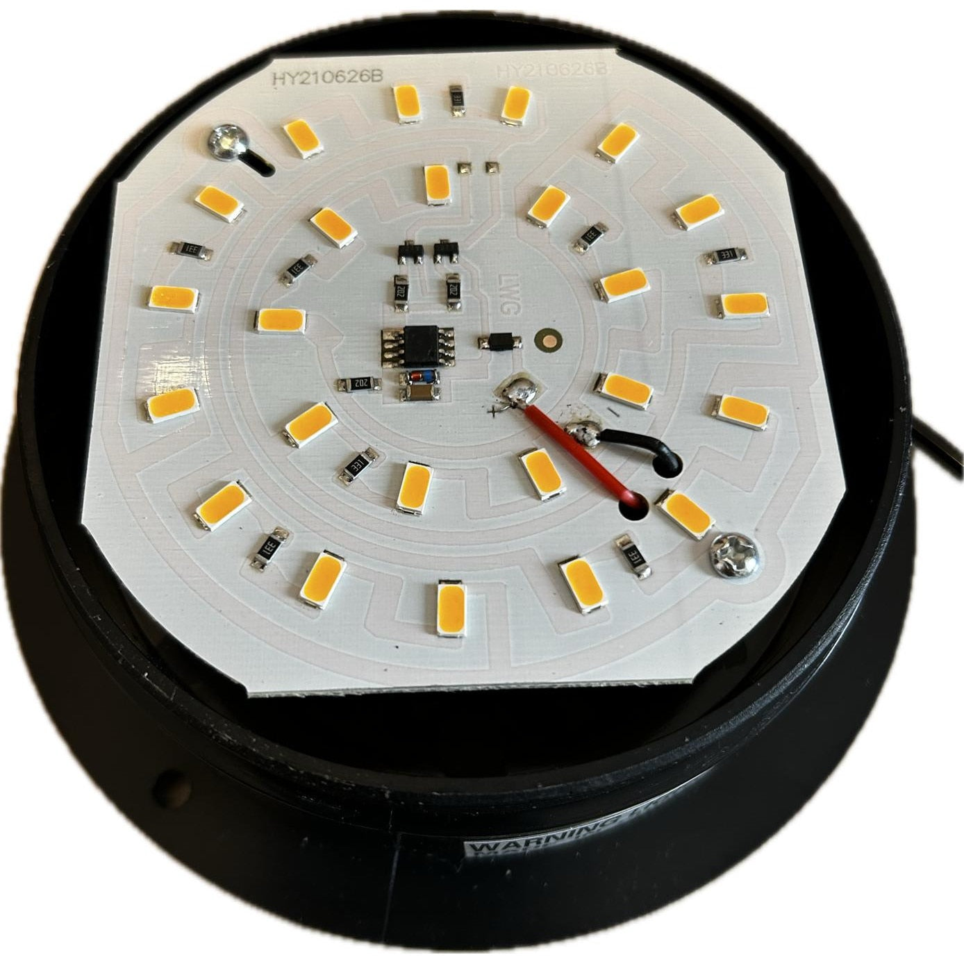Girofar auto LED 24 leduri 12V lumina galbena prindere magnetica BZRSH