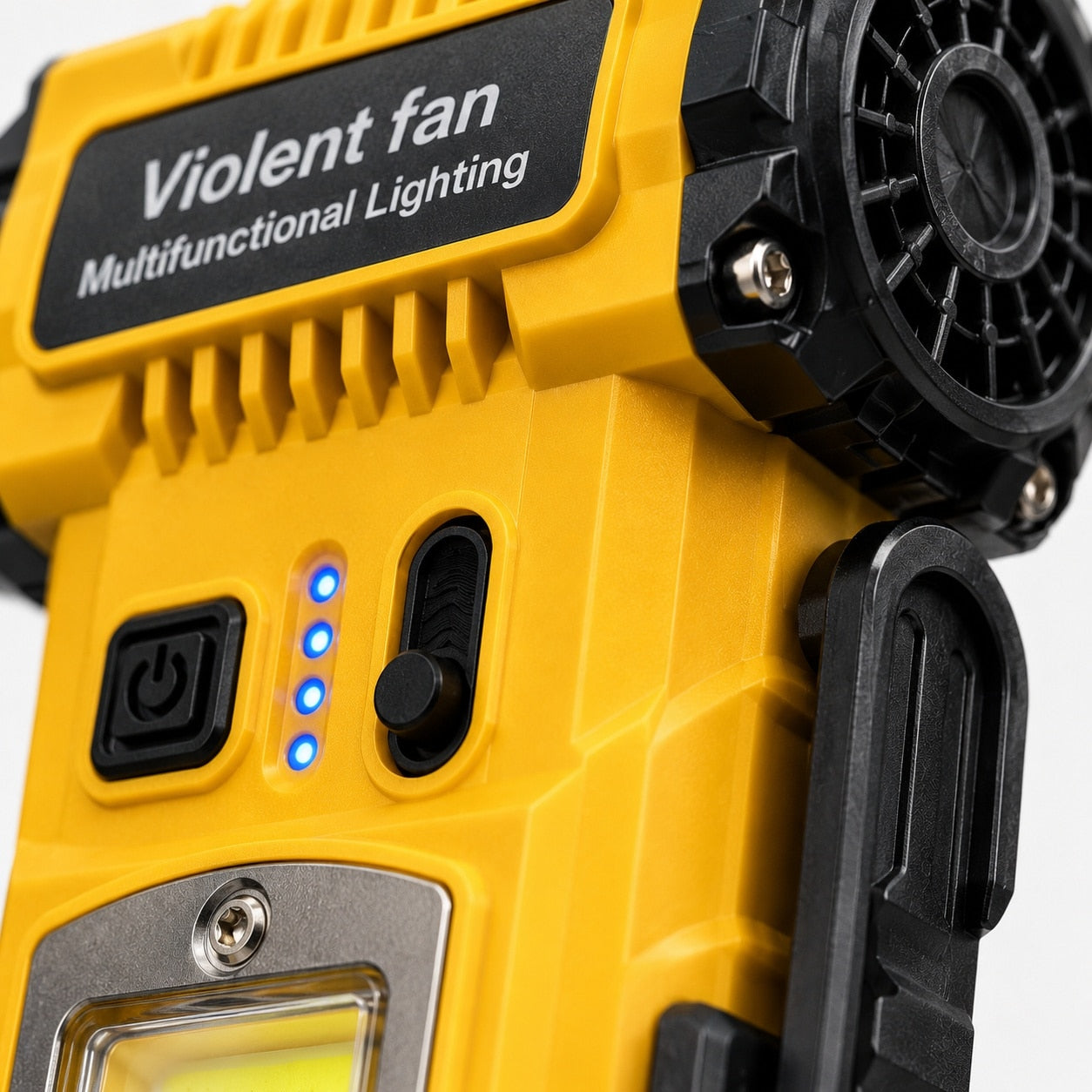 Suflanta Aer Comprimat Portabila 4 in 1 Pexor, Functie Aspirate, Turbo Fan 140000 RPM, 4 Trepte Putere, Baterie 8000 mAh, Incarcare USB-C, Motor Fara Perii, Galben-Negru