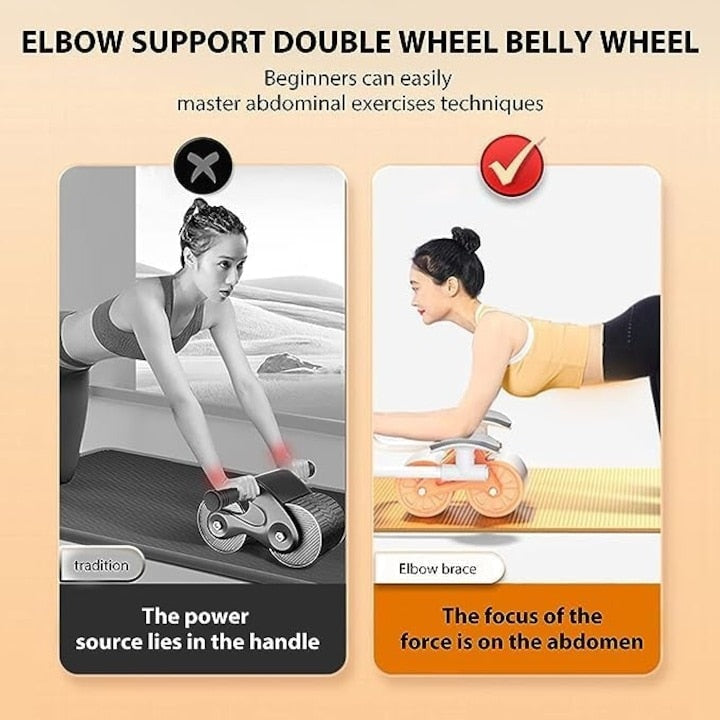 Aparat Fitness Multifunctional Pentru Abdomen, Rola Abdominala Cu Suport Pentru Coate, Anti-Alunecare, Cu Timer Detasabil, Suport Pentru Telefon, Suport Pentru Sprijinirea Bratelor, EMATTERIO