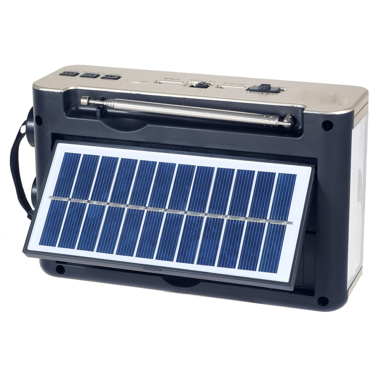 Radio portabil Elworld RD-098UBT-S, radio AM/FM/SW cu 3 benzi si receptie pe dista lunga, player MP3 cu suport USB/card TF, panou solar, lanterna, baterie reincarcabila,,, ,,