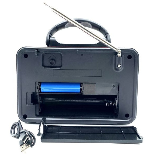 Radio Retro Portabil, NS - 8898 BT, Baterie Incorporata, Bluetooth, USB, SD Card, FM/AM/SW, ,,,maro deschis