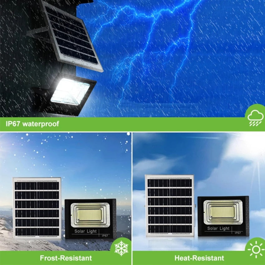 Proiector solar Suntec SSA 400W, 448 LED SMD, telecomanda, panou solar inclus, IP67