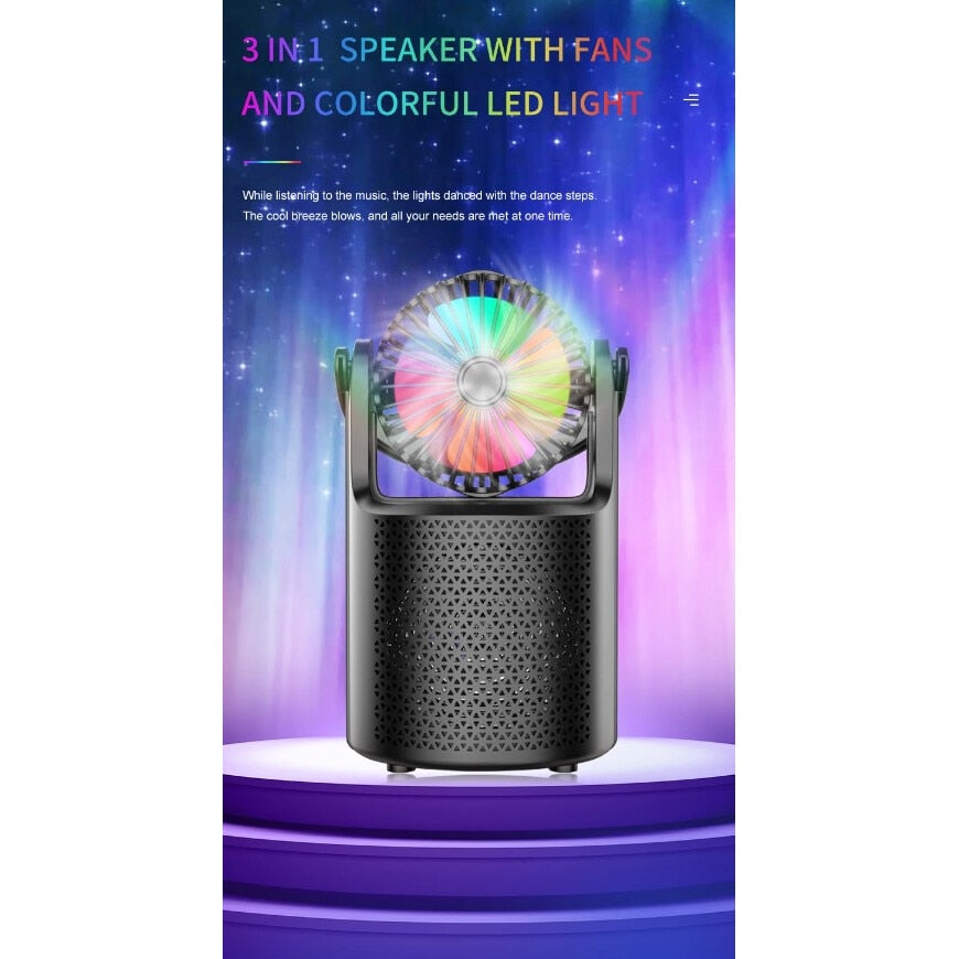 Boxa Bluetooth Sumker, ventilator RGB, 8W, ZQS-1440,,,
