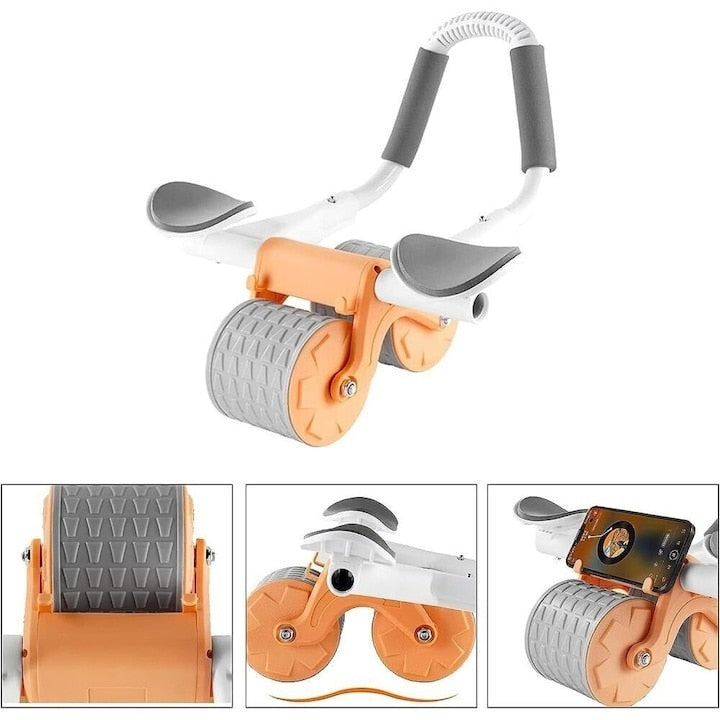 Aparat Fitness Multifunctional Pentru Abdomen, Rola Abdominala Cu Suport Pentru Coate, Anti-Alunecare, Cu Timer Detasabil, Suport Pentru Telefon, Suport Pentru Sprijinirea Bratelor, EMATTERIO