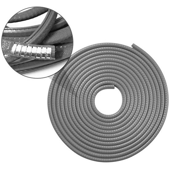 Banda de protectie auto pentru usi AYSTOAYS®, Banda protectie margini cauciuc auto, lungime 5m, pentru Portiera, Portbagaj, Capota, Izolare Fonica, Praf, Murdarie, rezistent la uzura, Rosu