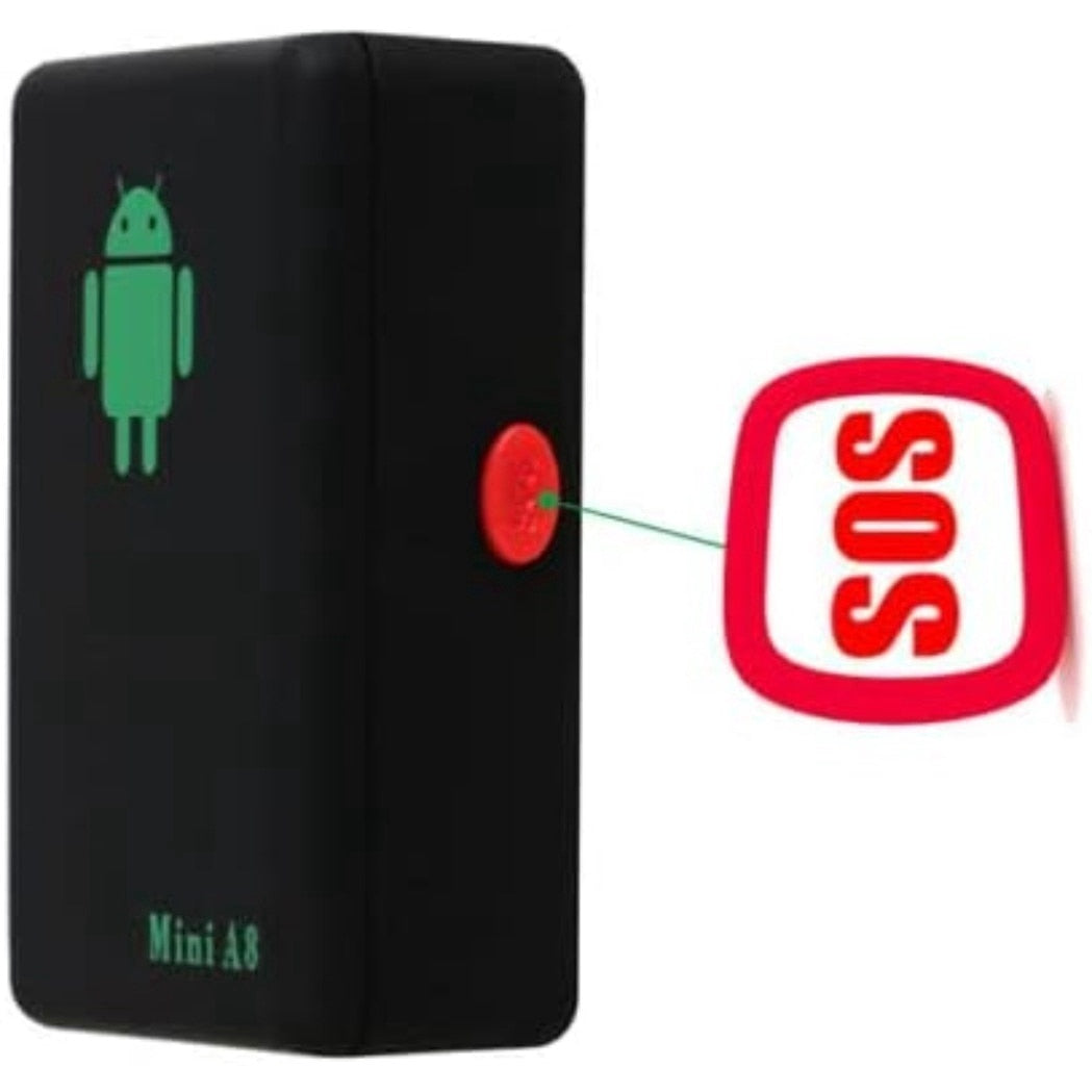 Mini A8 gsm/gprs/gps, Localizator, Notificare apel/SMS, Apel vocal, compact si portabil, durata de viata a bateriei de lunga durata, utilizat pe scara larga, negru