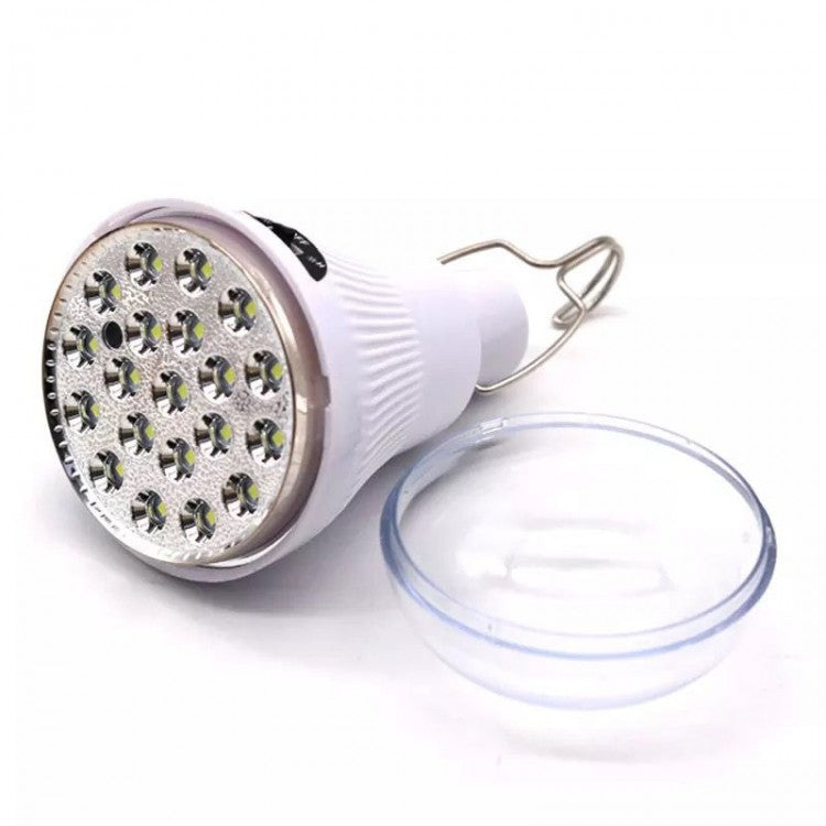 Bec solar LED cu panou, GR-020, culoare alb
