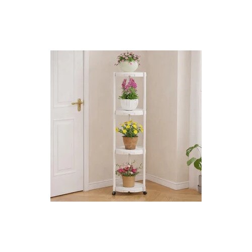 Suport Multifunctional pentru Flori si Plante 4 Niveluri cu Roti 132 cm Promagg – Etajera Metalica pentru Interior si Exterior