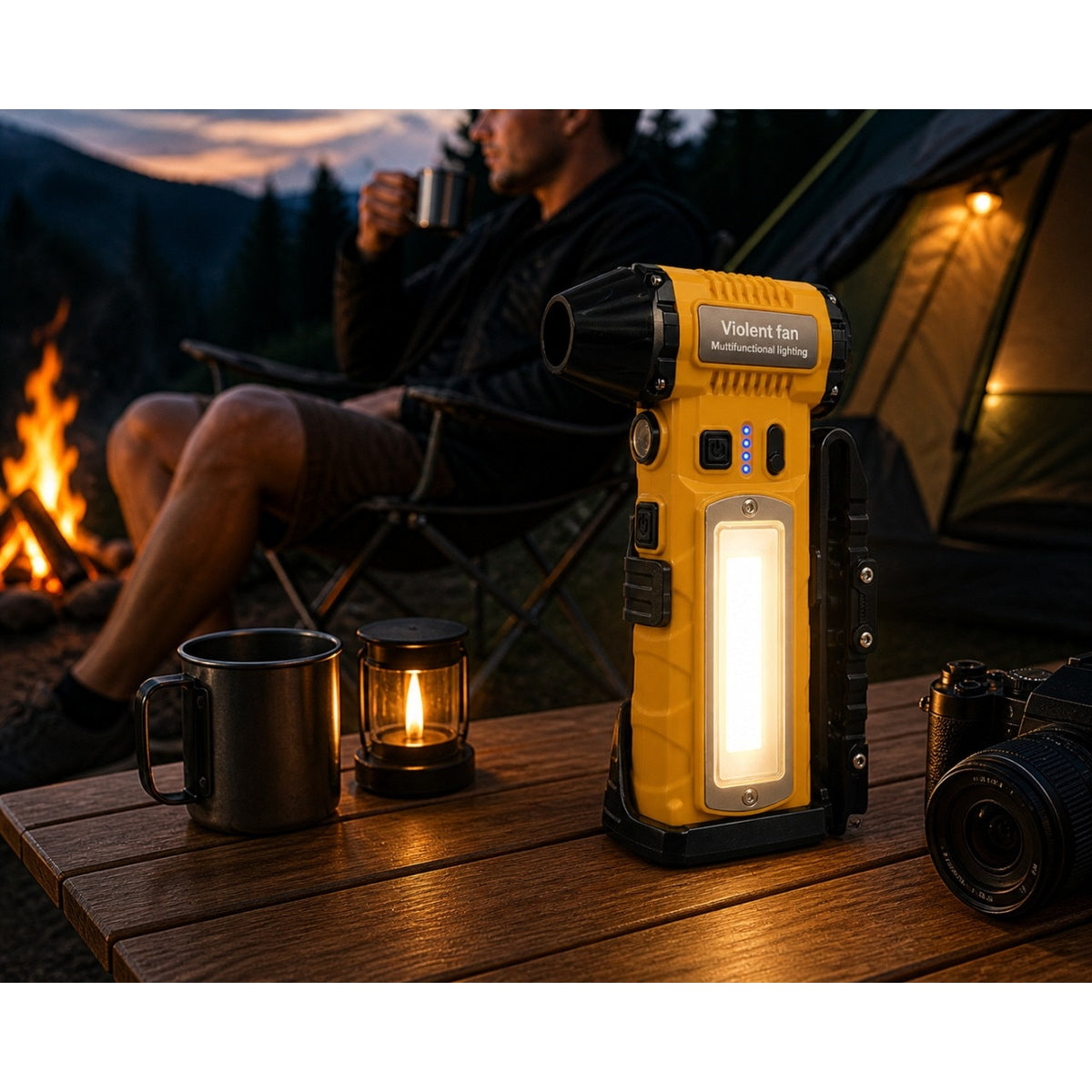 Suflanta Aer Comprimat Portabila 4 in 1 Pexor, Functie Aspirate, Turbo Fan 140000 RPM, 4 Trepte Putere, Baterie 8000 mAh, Incarcare USB-C, Motor Fara Perii, Galben-Negru