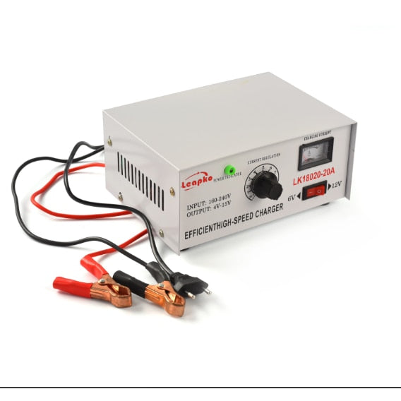 Încărcător de baterie Rockforce, 20A, 6/12V, oprire automată, 220-240V, 50Hz