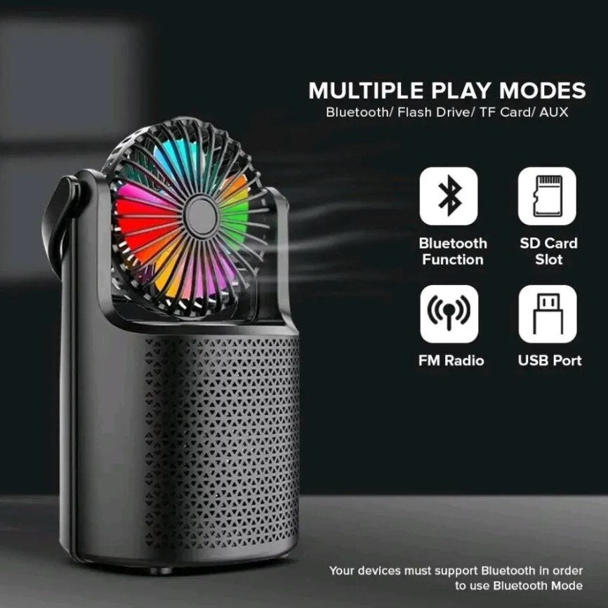 Boxa Bluetooth Sumker, ventilator RGB, 8W, ZQS-1440,,,