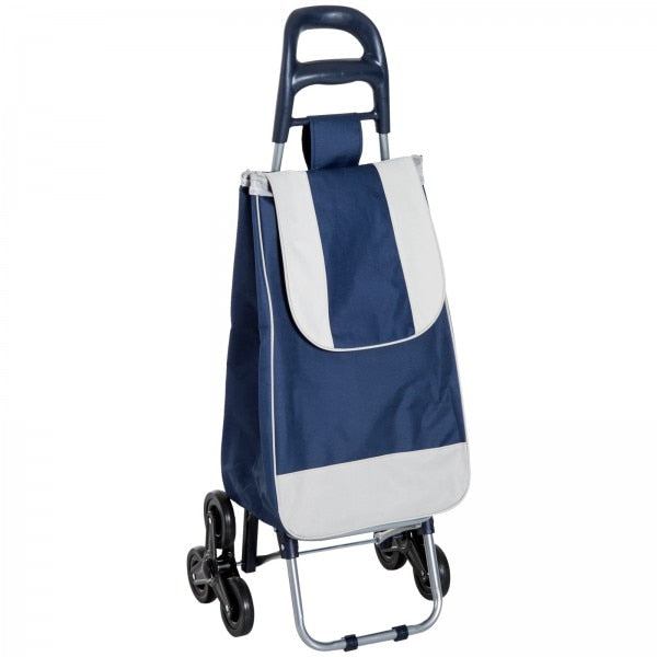Carucior de piata Grunberg cu 6 roti BF209 Albastru