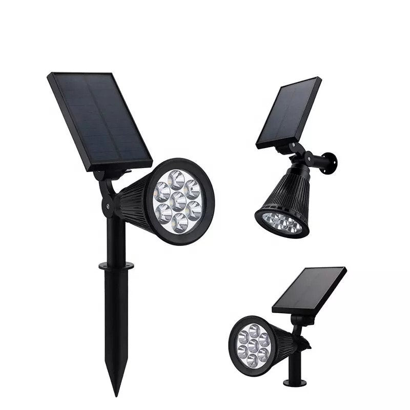Lampa solara de gradina 7 LED-uri, tip proiector, RGB